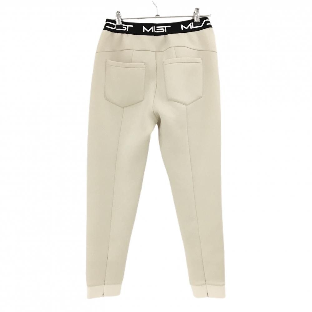マークアンドロナ パンツ ライトベージュ×黒 ウエストゴム ダンボールニット レディース ゴルフウェア 品 MARK＆LONA