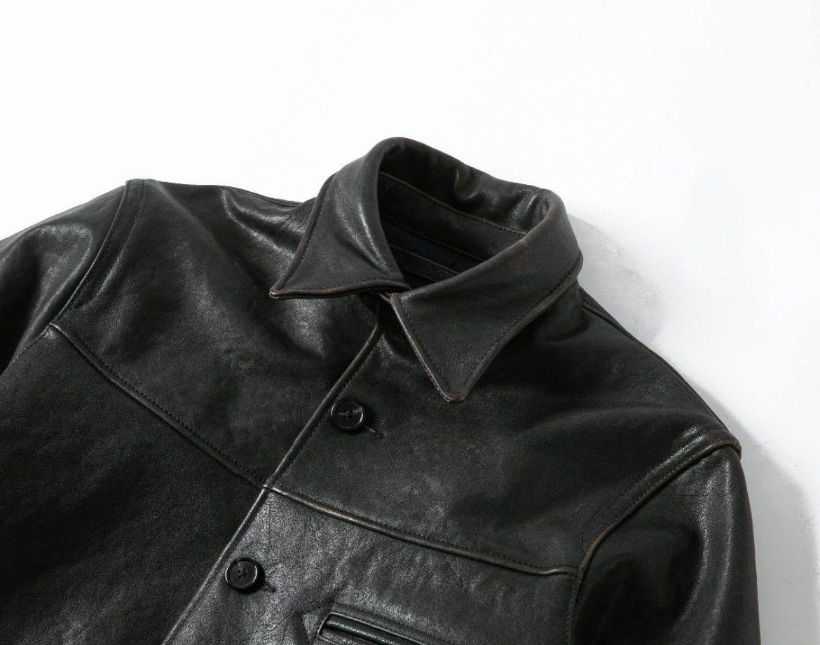 25W新発売 高級！別注品！茶芯ホースハイド レザーカーコート 馬革