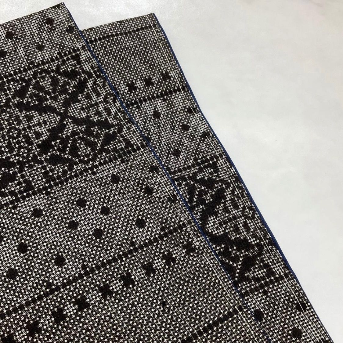 kimono one kimonoarisa 厳選 同然 本場奄美大島紬 泥大島 正絹 やまと誂製 仕付け糸付き 広衿 ロング 裄長 裄69.5肩丈164.5