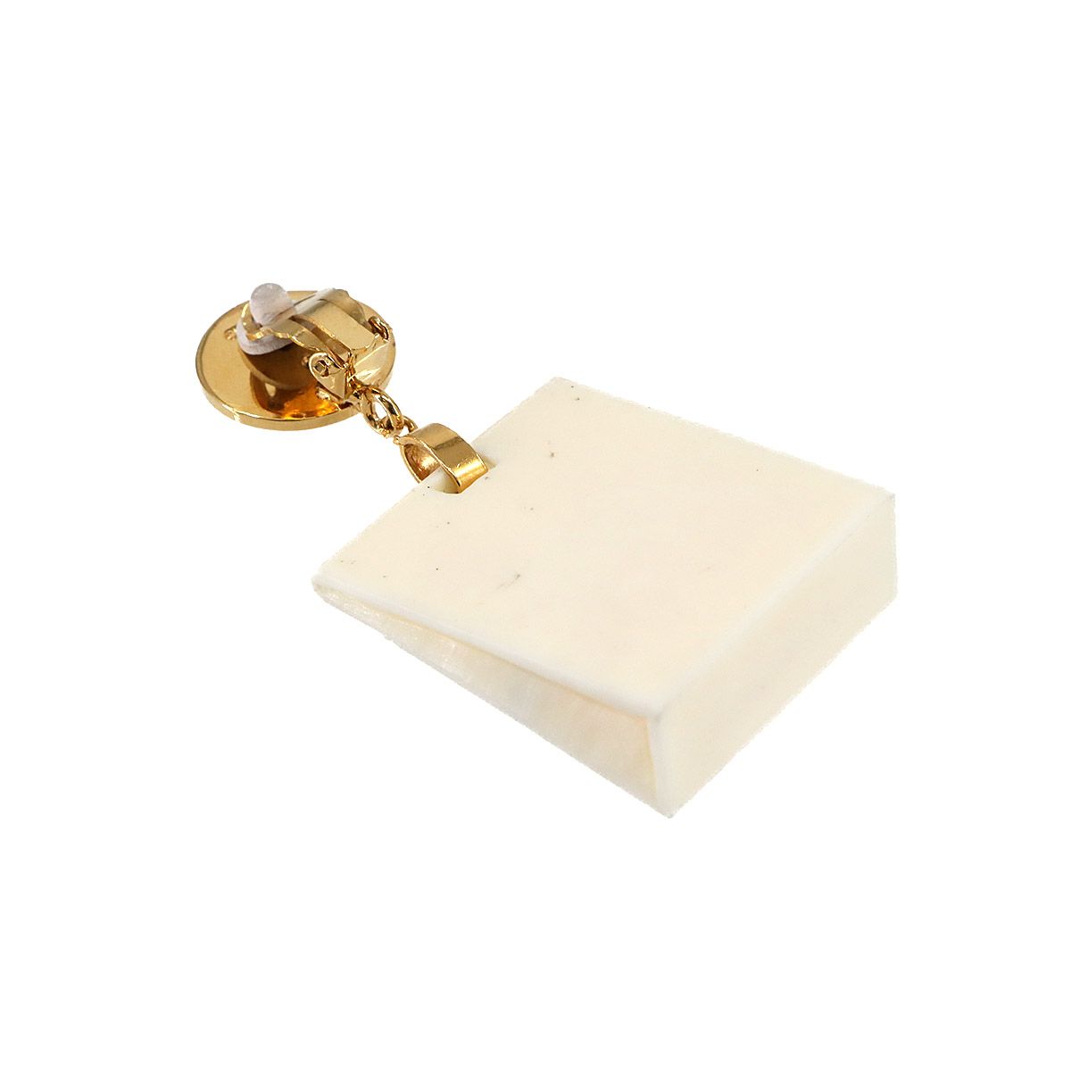 シャネル CHANEL ショッパー スイング イヤリング ココマーク ホワイト