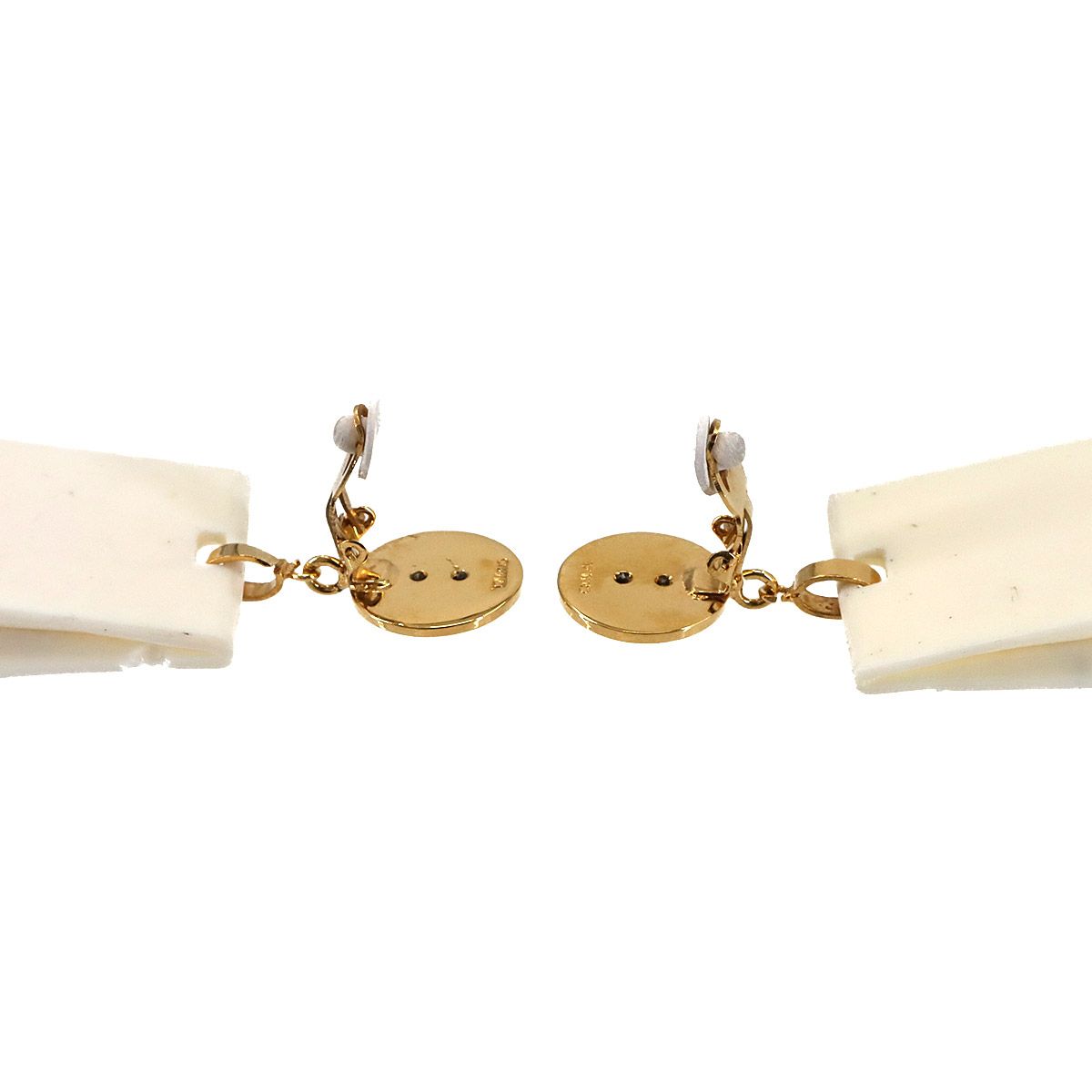 CHANEL ヴィンテージ　イヤリング シャネル CHANEL ショッパー スイング イヤリング ココマーク ホワイト