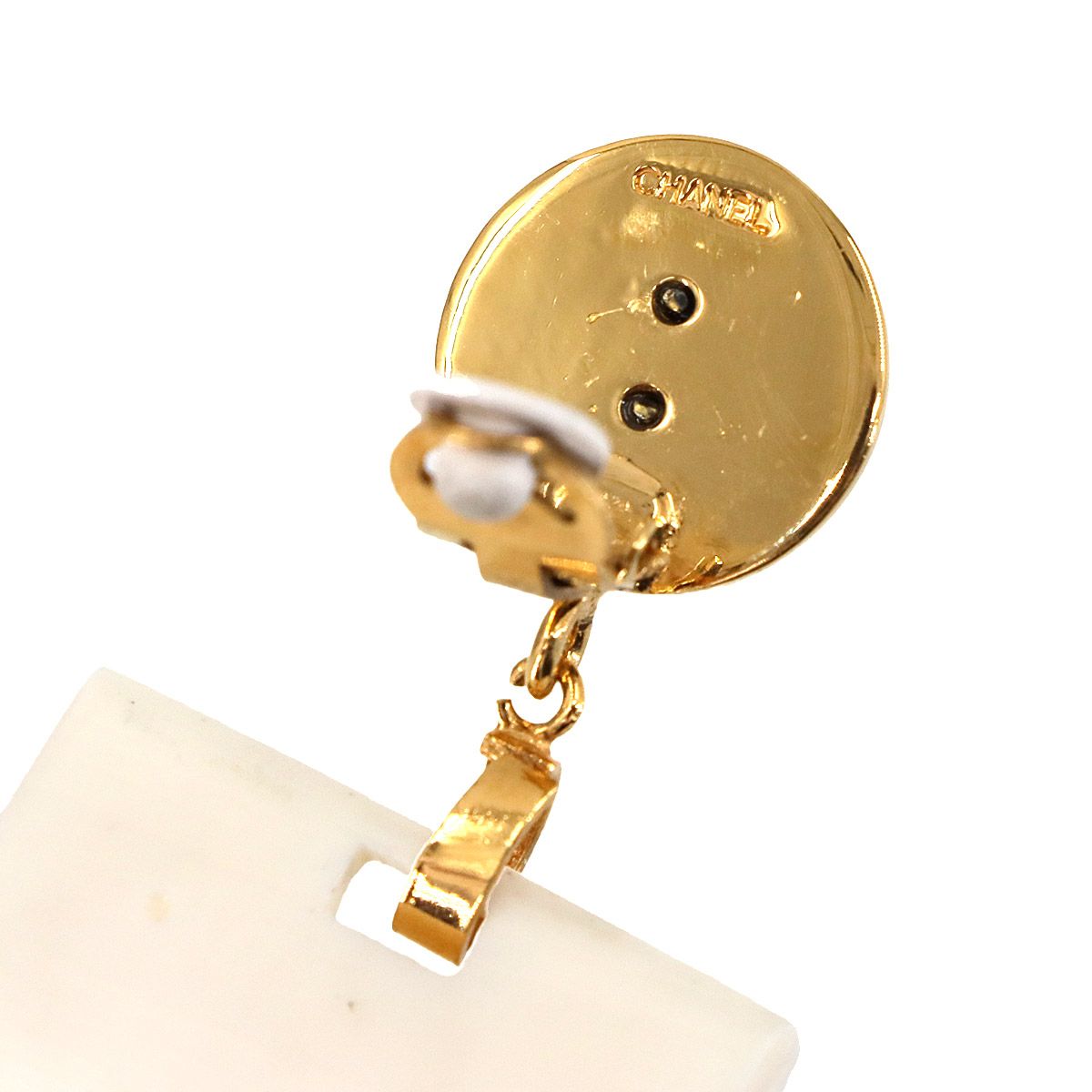 シャネル CHANEL ショッパー スイング イヤリング ココマーク ホワイト