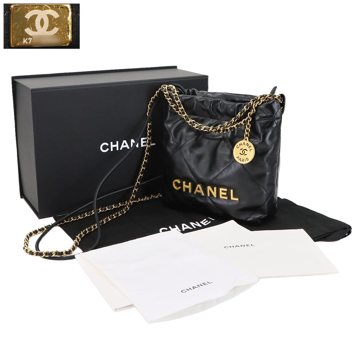 未使用 展示品 シャネル CHANEL 22 ミニ 2way チェーン ハンド 