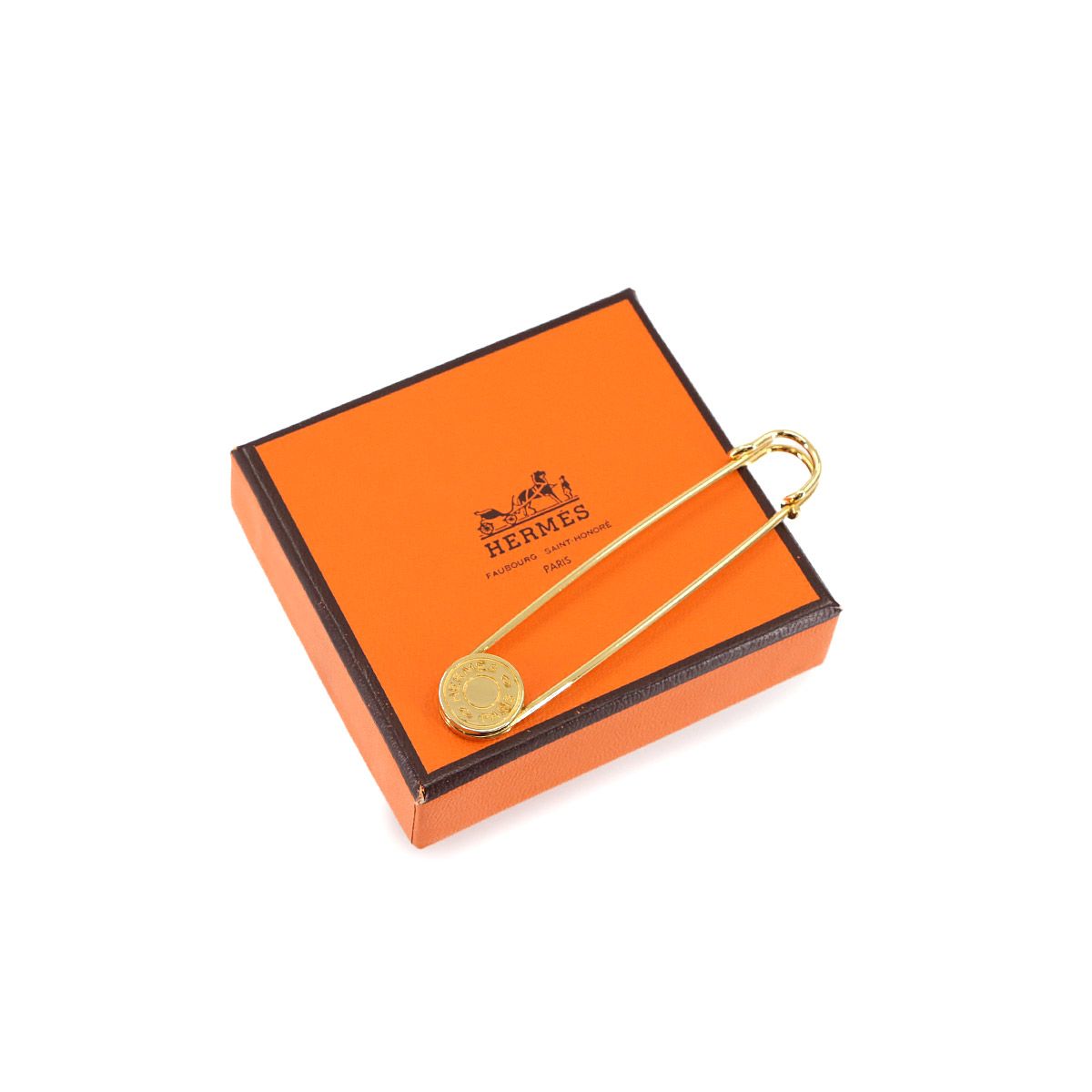 未使用 展示品 エルメス HERMES セリエ ピンブローチ ゴールド