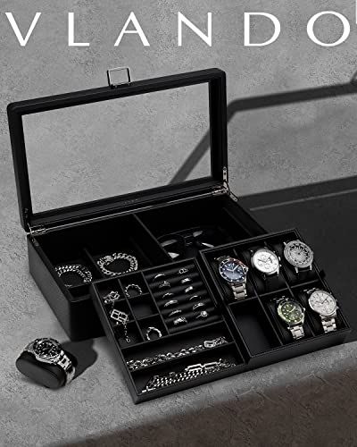  Vlando 腕時計ケース PU製 男性 収納ボックス ケース 収納 プレゼント 1 e 023823 その他 キッチン 食器