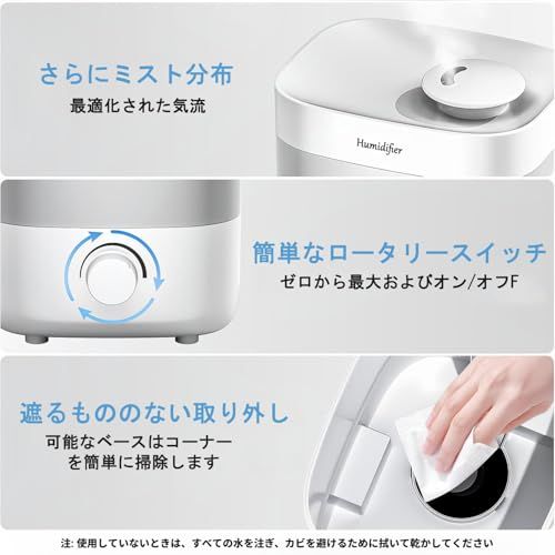  2025冬の乾燥 節電対策 加湿器 大容量 小型 卓上 超音波加湿器 スチーム式 2 L アロマ 上から給水 除菌 静音 加湿機 超音波式 水漏れ防止 静音設計 PSE認証 秋冬の乾燥対策 抗菌カートリッジ 省エネ 空焚き防止 c 41 d 24 bf その他 キッチン 食器