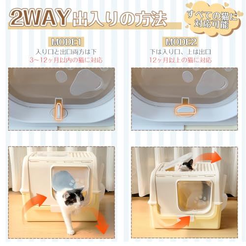  RAKU 猫 トイレ 脱臭シート付 上から猫トイレ スコップ付 ドーム ワイドサイズ 清潔 大型猫 耐久性 2 WAY出入り方法 ニオイの広がり防止 砂の飛び散り防止 猫用品 グレー L 1 d 5 df 803 シュガーポット フライ返し その他 キッチン 食器