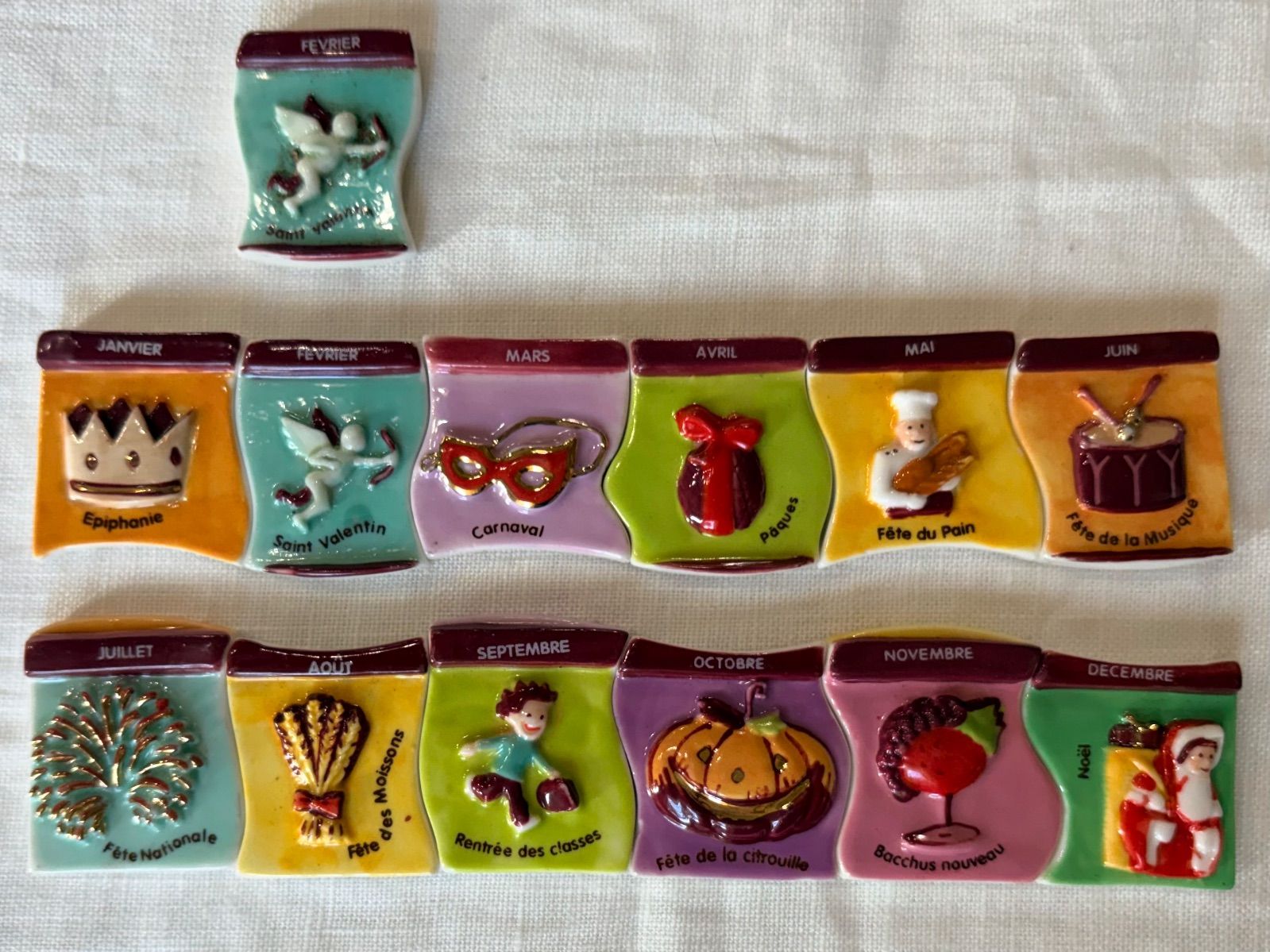 フランス購入 アンティークモチーフ フェーブ 17 個セット フェーブ