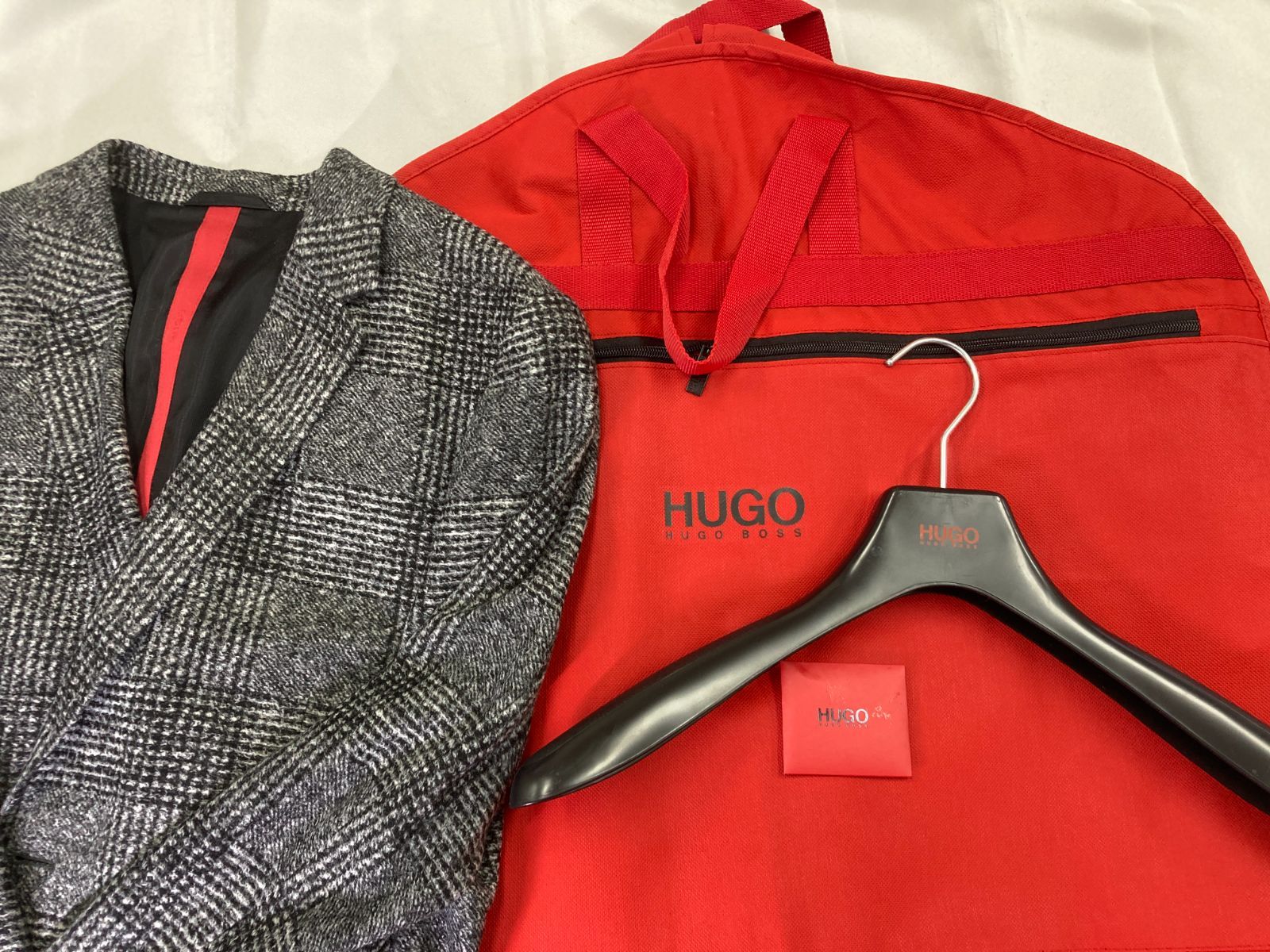 【週末SALE】BOSS チェック柄ジャケット 48 HUGO BOSS（ヒューゴボス） グレンチェック ラグジュアリー ジャケット