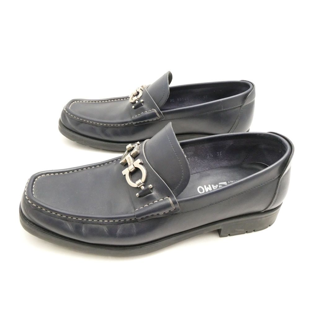 Salvatore Ferragamo フェラガモ ガンチーニ ローファー 7 1 2 25 8 cm メンズ AY 7694