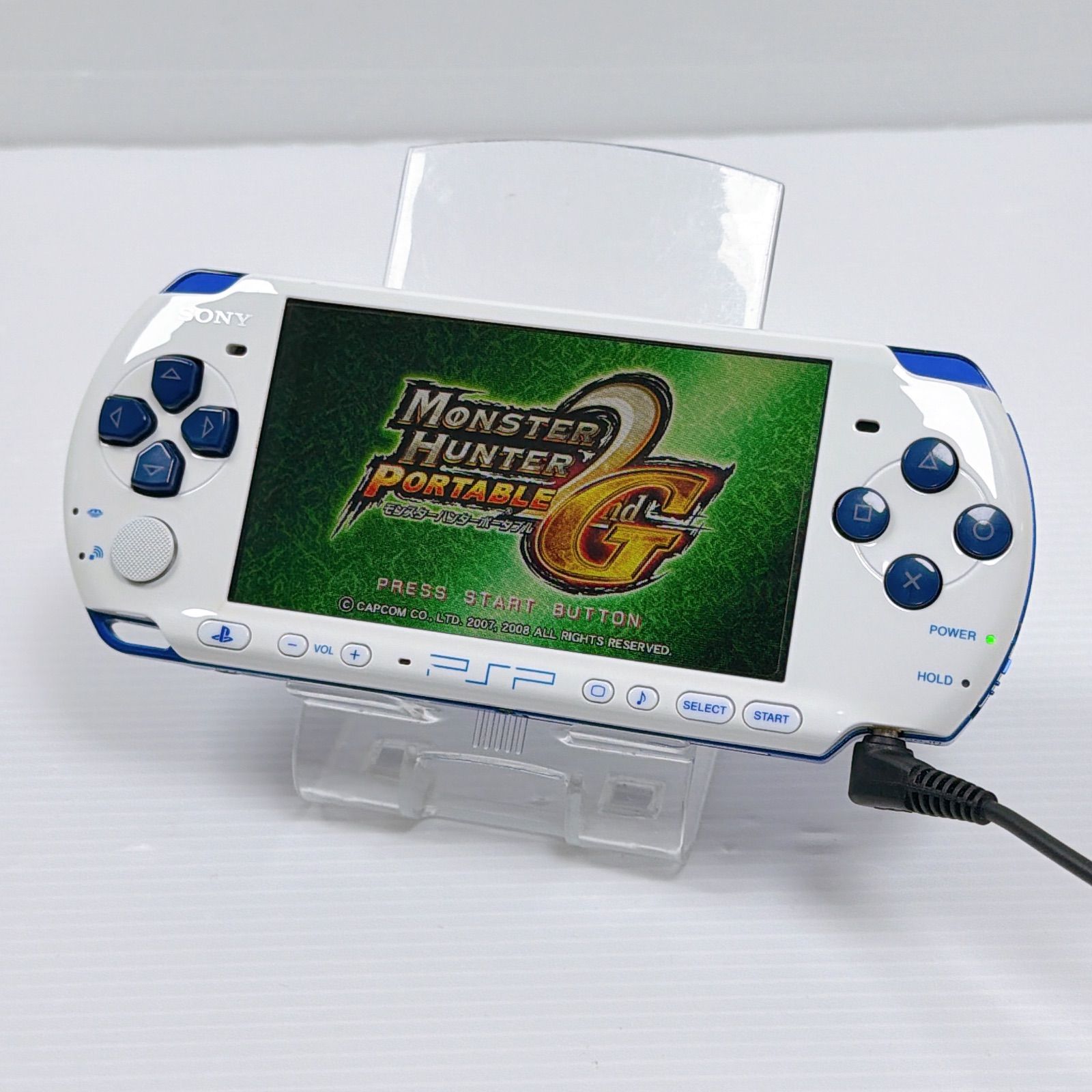 PSP 3000 ホワイトブルー 動作確認済み 画面傷なし 訳あり FW6.60 後期