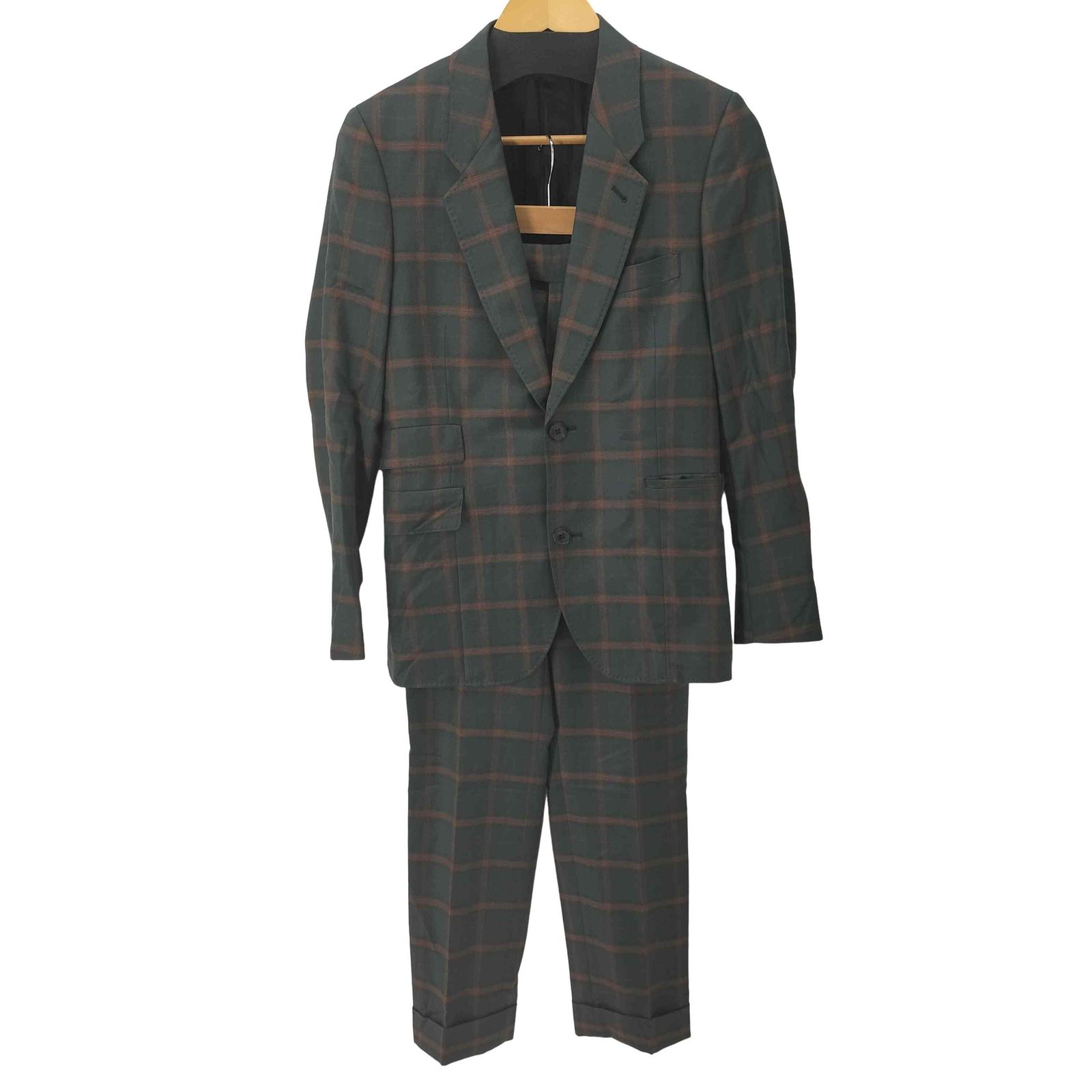 ポールスミス Paul Smith ETHOMAS チェック 裏地フェザー 2 B シングル テーラードジャケット - スリムテーパード スラックス メンズ ジャケット S パンツ M