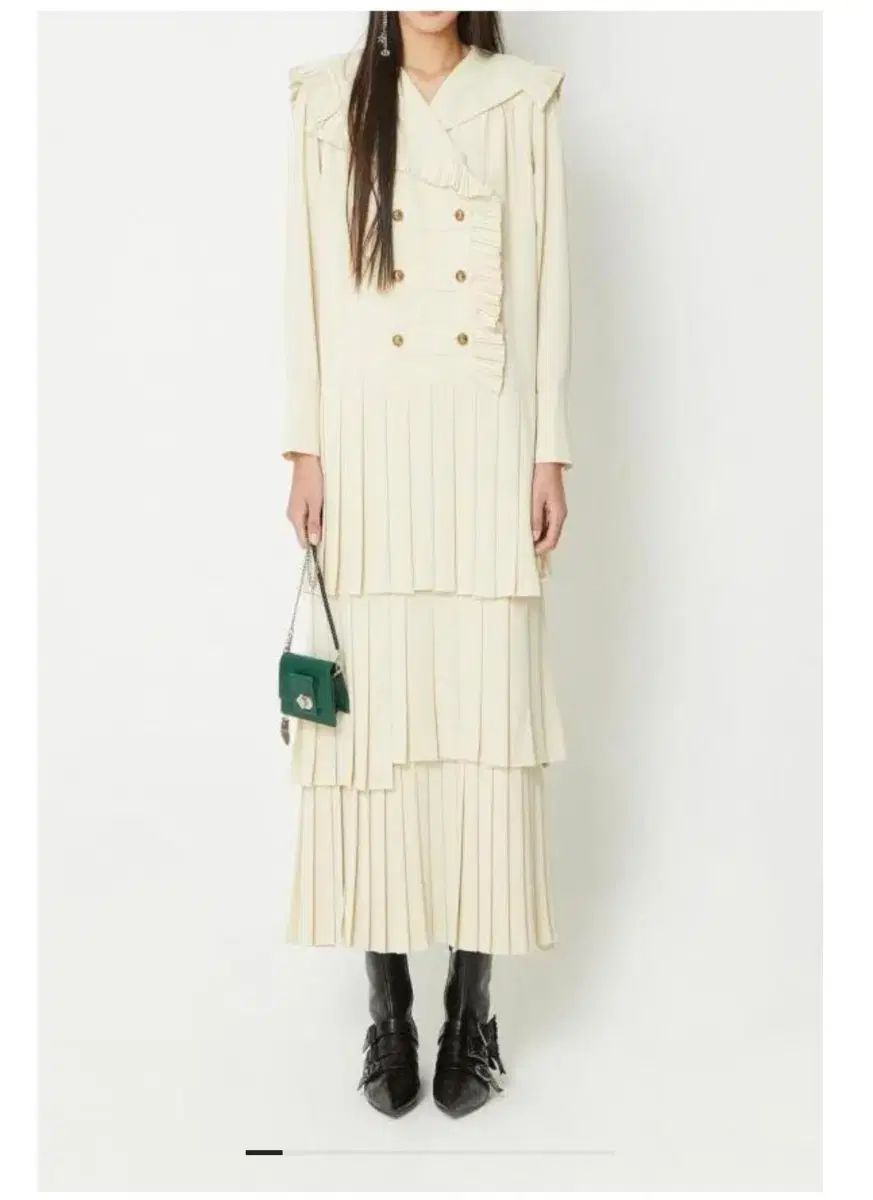 LUCKY CHOUETTE ラッキーシュエトゥ アトリエ ロゴレタリング ロング丈ワンピース - 冬コーデ