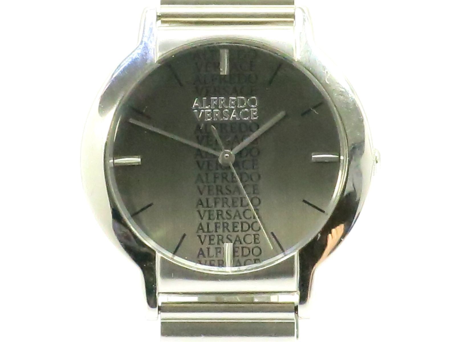希少ALFREDO VERSACE /アルフレッド ベルサーチクォーツ腕時計 アルフレッドヴェルサーチ 腕時計 メンズクオーツ ALFREDO VERSACE