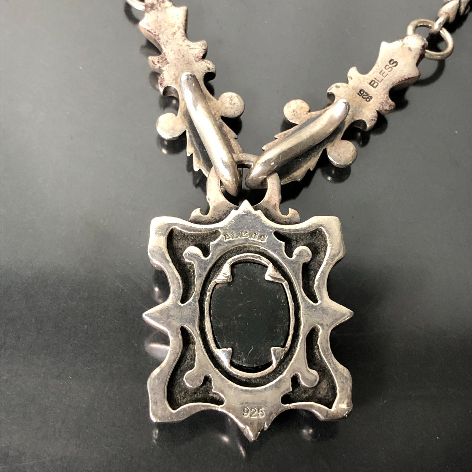 BLESS ブレス　シルバー925装飾ペンダントネックレス　中古品 BLESS ブレス ネックレス SILVER シルバー 925刻印 重量約71g ごつめ