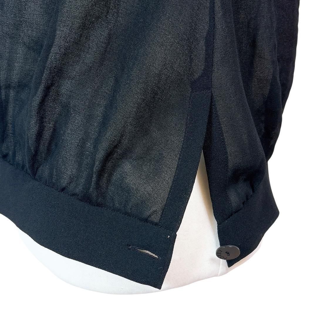 美品】FOXEY NEW YORK 長袖ブラウスシアー プルオーバー F 無地 【公式 