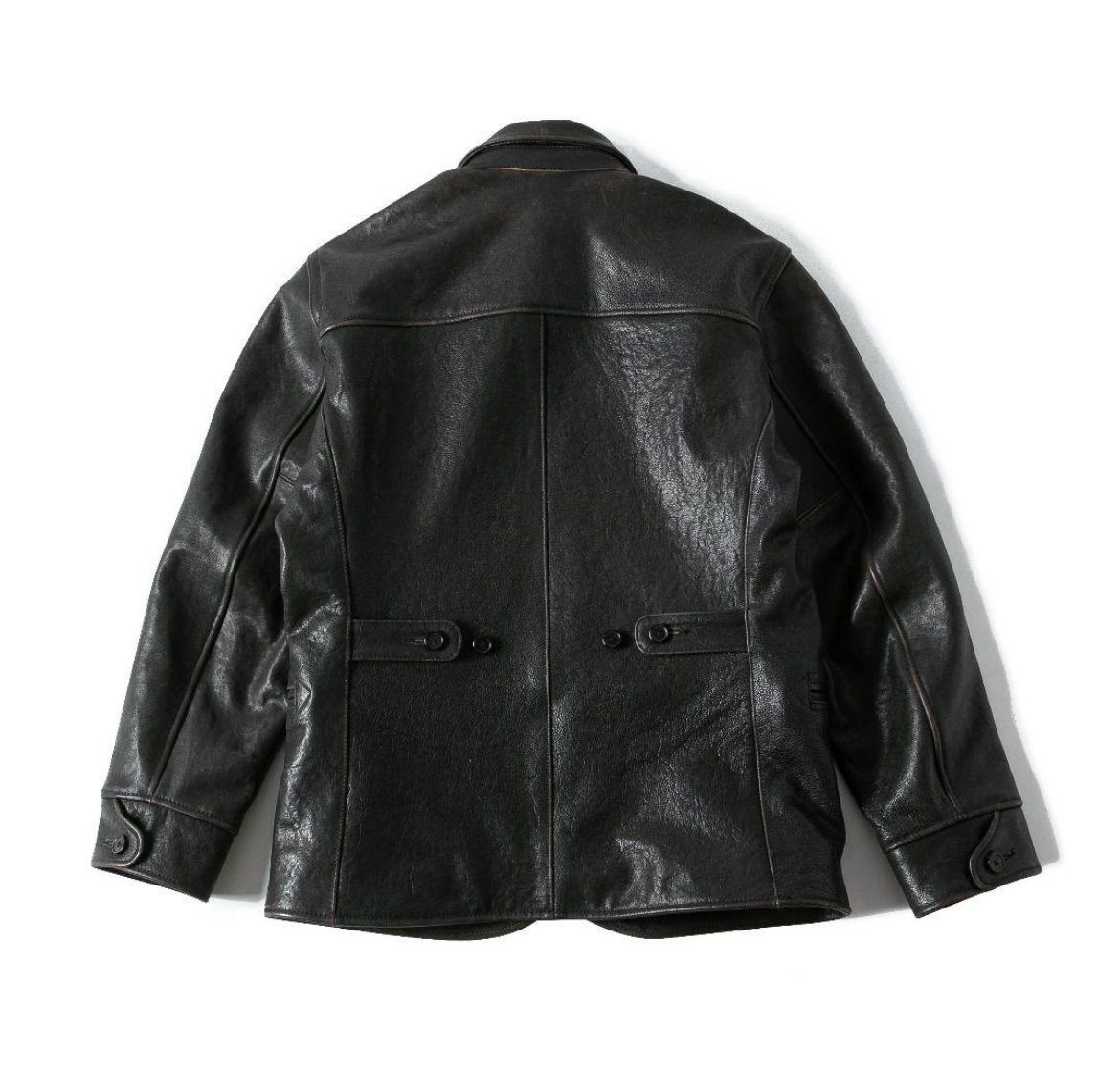 高級！別注品！茶芯ホースハイド　レザーカーコート　馬革　レザージャケット　XL 高級！別注品！茶芯ホースハイド レザーカーコート 馬革 レザー