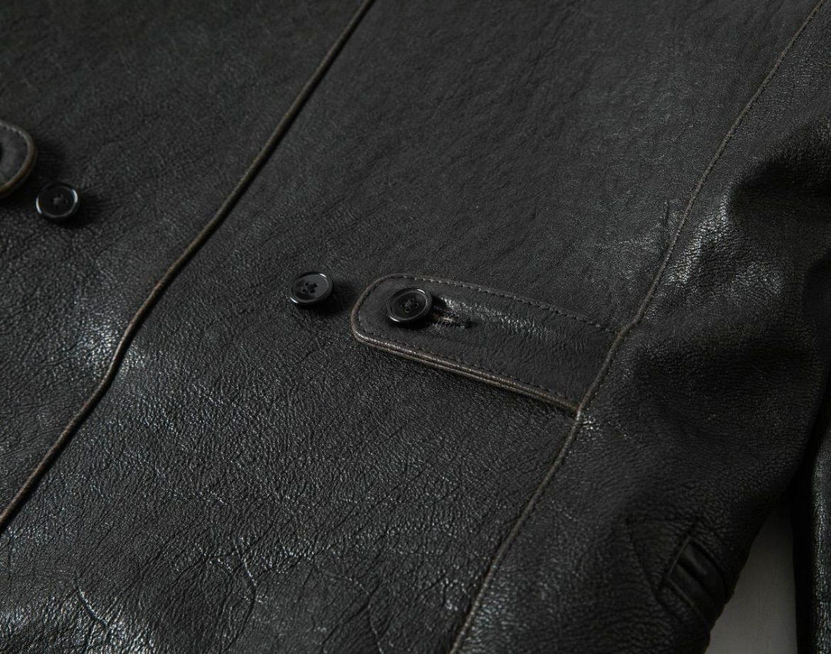 高級！別注品！茶芯ホースハイド　レザーカーコート　馬革　レザージャケット　XL 高級！別注品！茶芯ホースハイド レザーカーコート 馬革 レザー