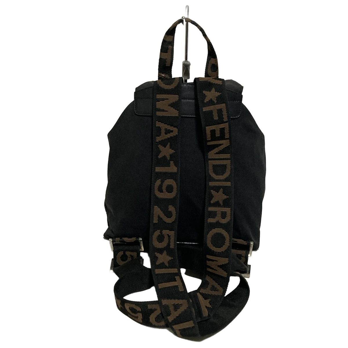 FENDI(フェンディ) リュックサック - 黒×ブラウン レザー - メルカリ