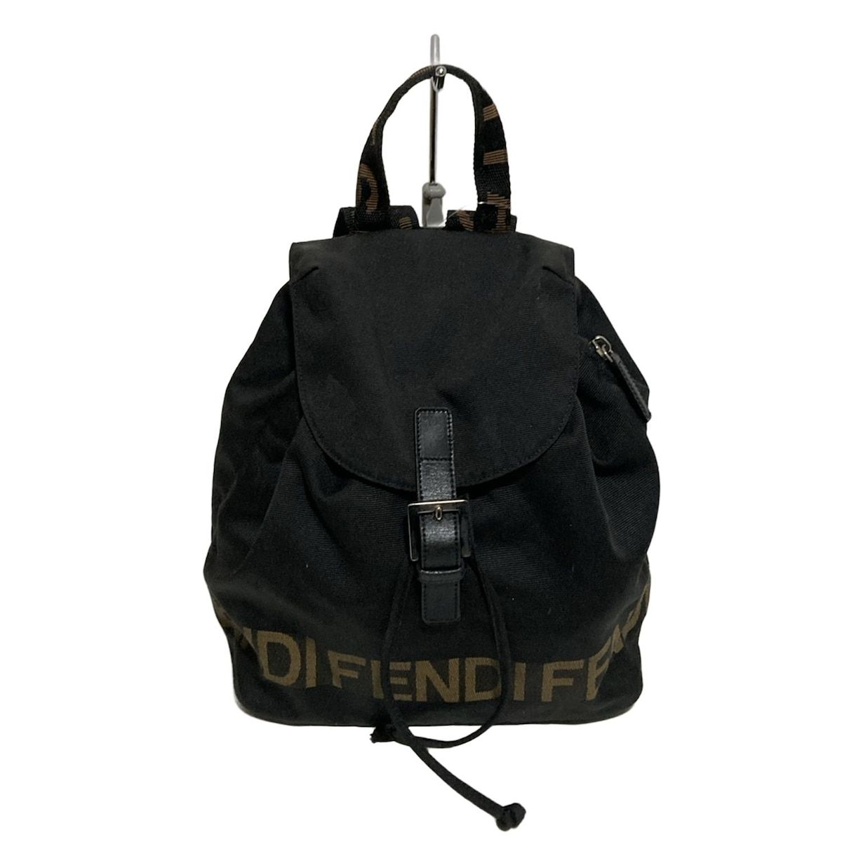 FENDI(フェンディ) リュックサック - 黒×ブラウン レザー - メルカリ