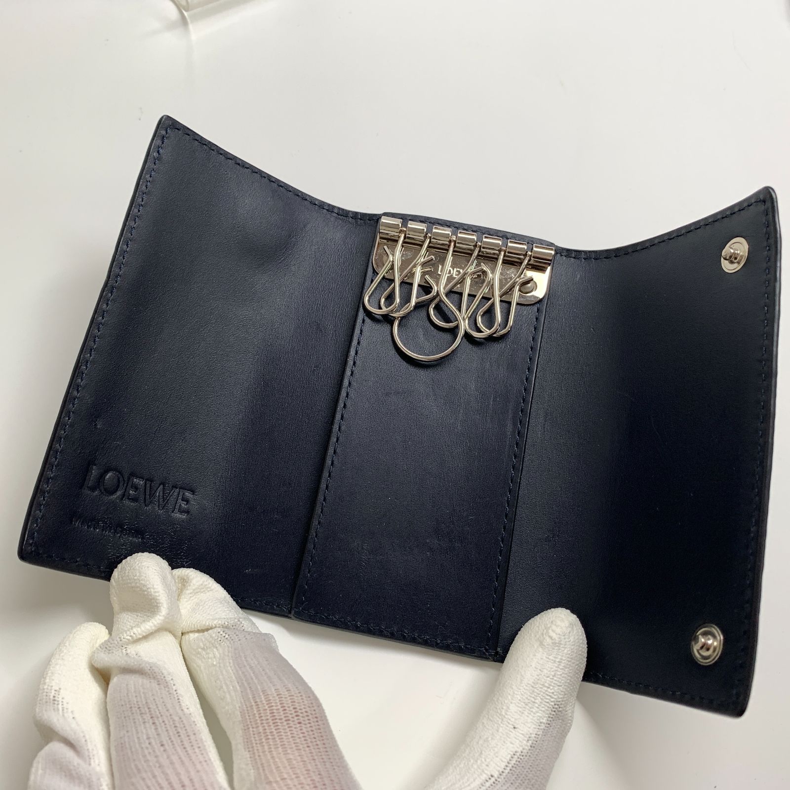 ファッション小物 美品 ロエベ LOEWE キーケース 6連