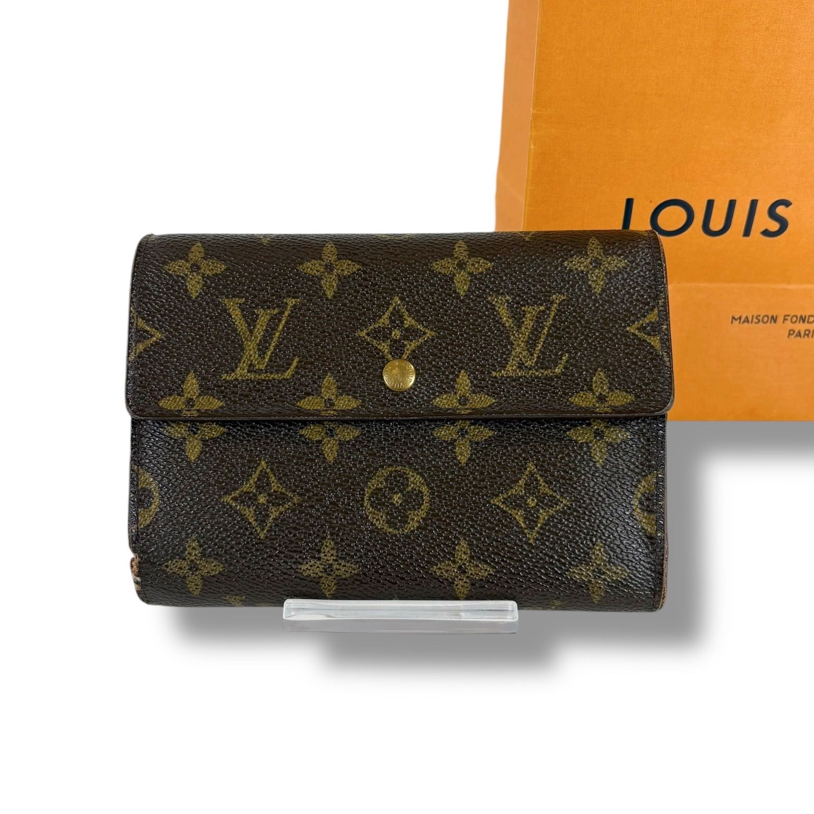 ルイヴィトン LOUIS VUITTON ポルト トレゾール エテュイ パピエ 三