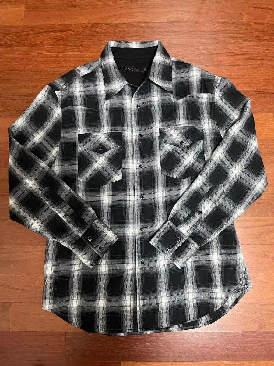 BIRD NOTE ウエスタンシャツ オンブレ ブラック