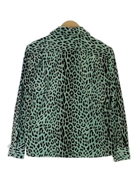 STYLE EYES ｽﾀｲﾙｱｲｽﾞ ﾍﾞﾛｱｼｬﾂ ﾚｵﾊﾟｰﾄﾞ ﾋｮｳ柄 ｵｰﾌﾟﾝｶﾗｰ 開襟 東洋ｴﾝﾀｰﾌﾟﾗｲｽﾞ ｸﾞﾘｰﾝ S