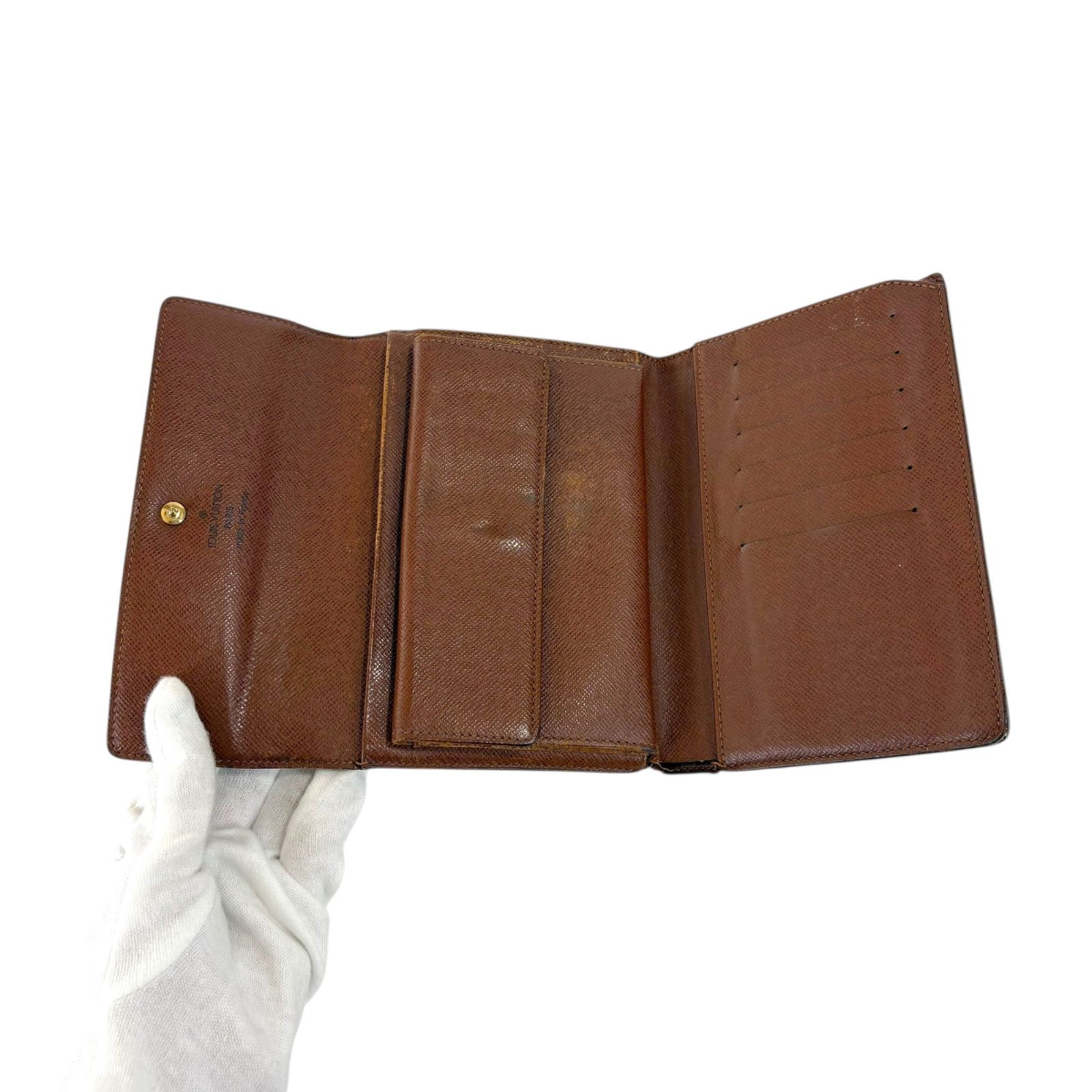 ルイヴィトン LOUIS VUITTON ポルト トレゾール エテュイ パピエ 三