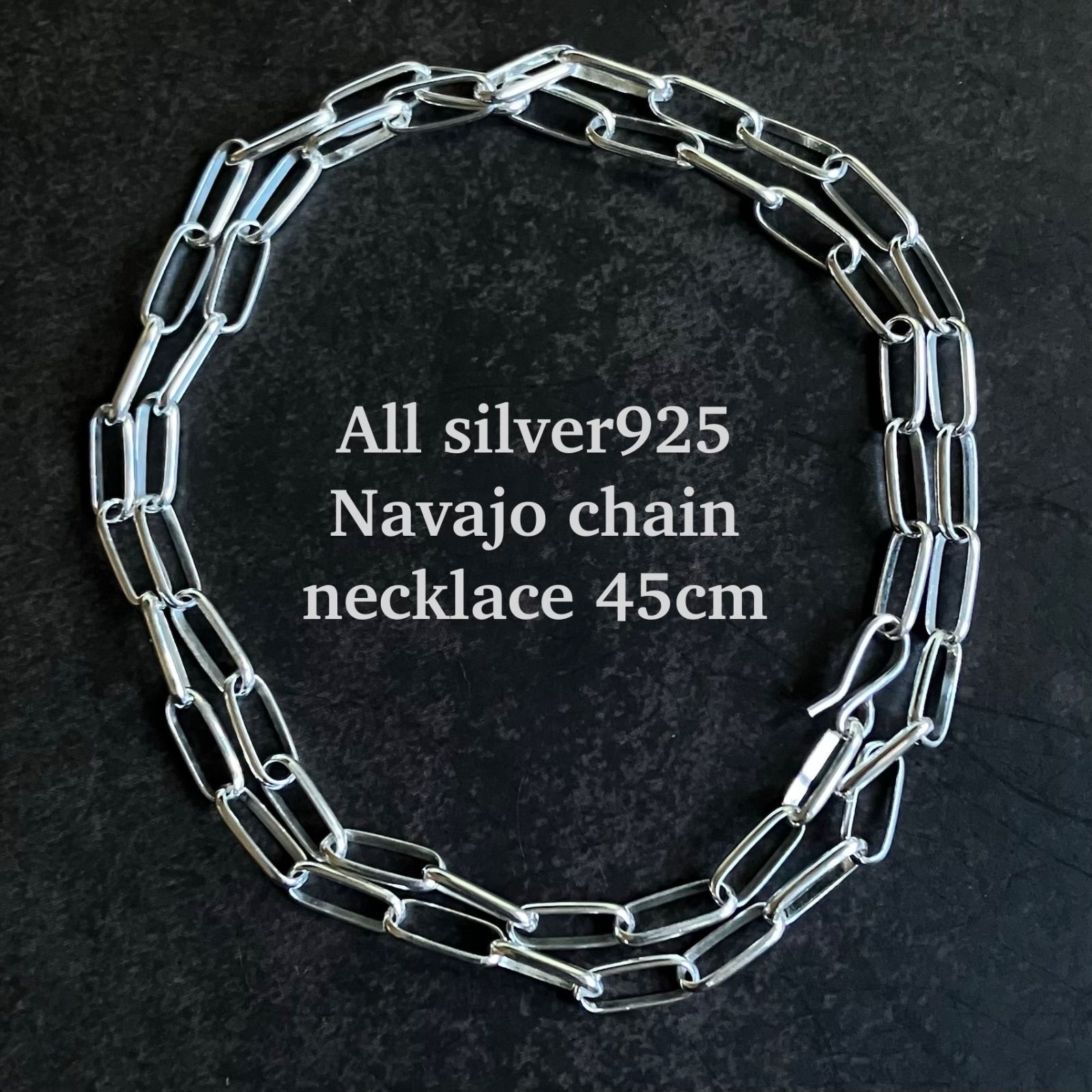 All silver925 ナバホチェーン ネックレス45cm rt