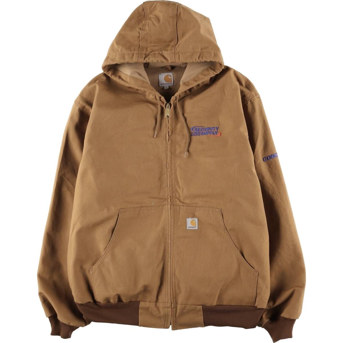 古着 カーハート Carhartt アクティブジャケット ダックフルジップパーカー メンズXL相当 eaa 603679