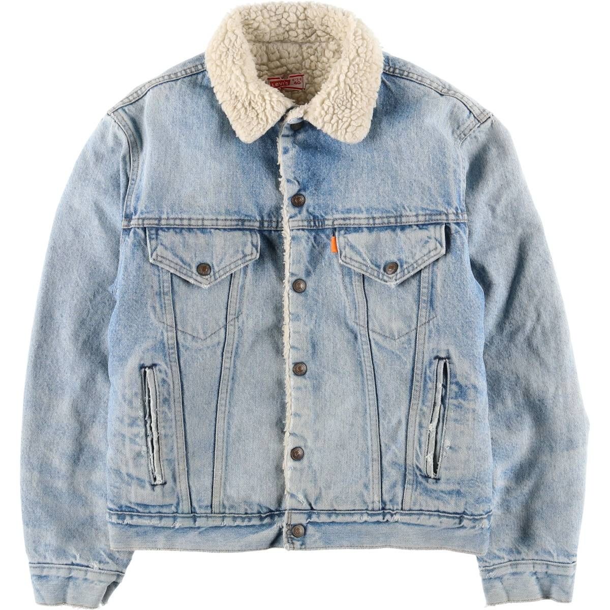 古着 70年代 リーバイス Levi s オレンジタブ デニムボアジャケット メンズM相当 ヴィンテージ eaa 600036