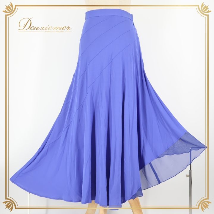 社交ダンス 衣装 スカート パープル系 チャコットロイヤルダンス