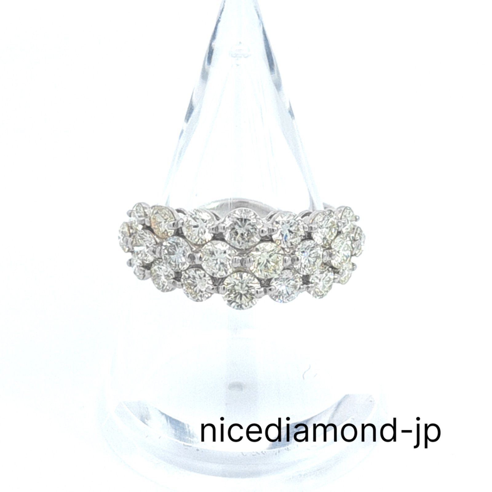 Pt 900 天然ダイヤモンドリング 2 000 ct