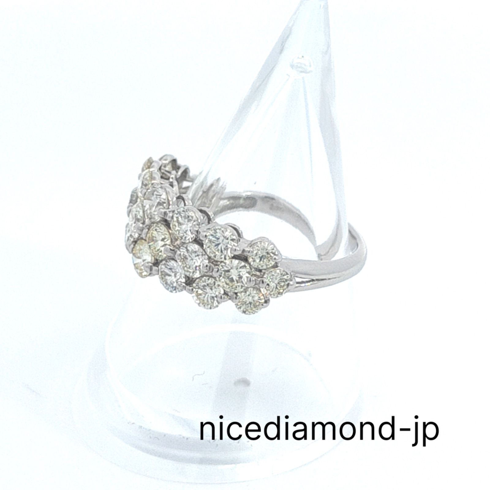 Pt 900 天然ダイヤモンドリング 2 000 ct