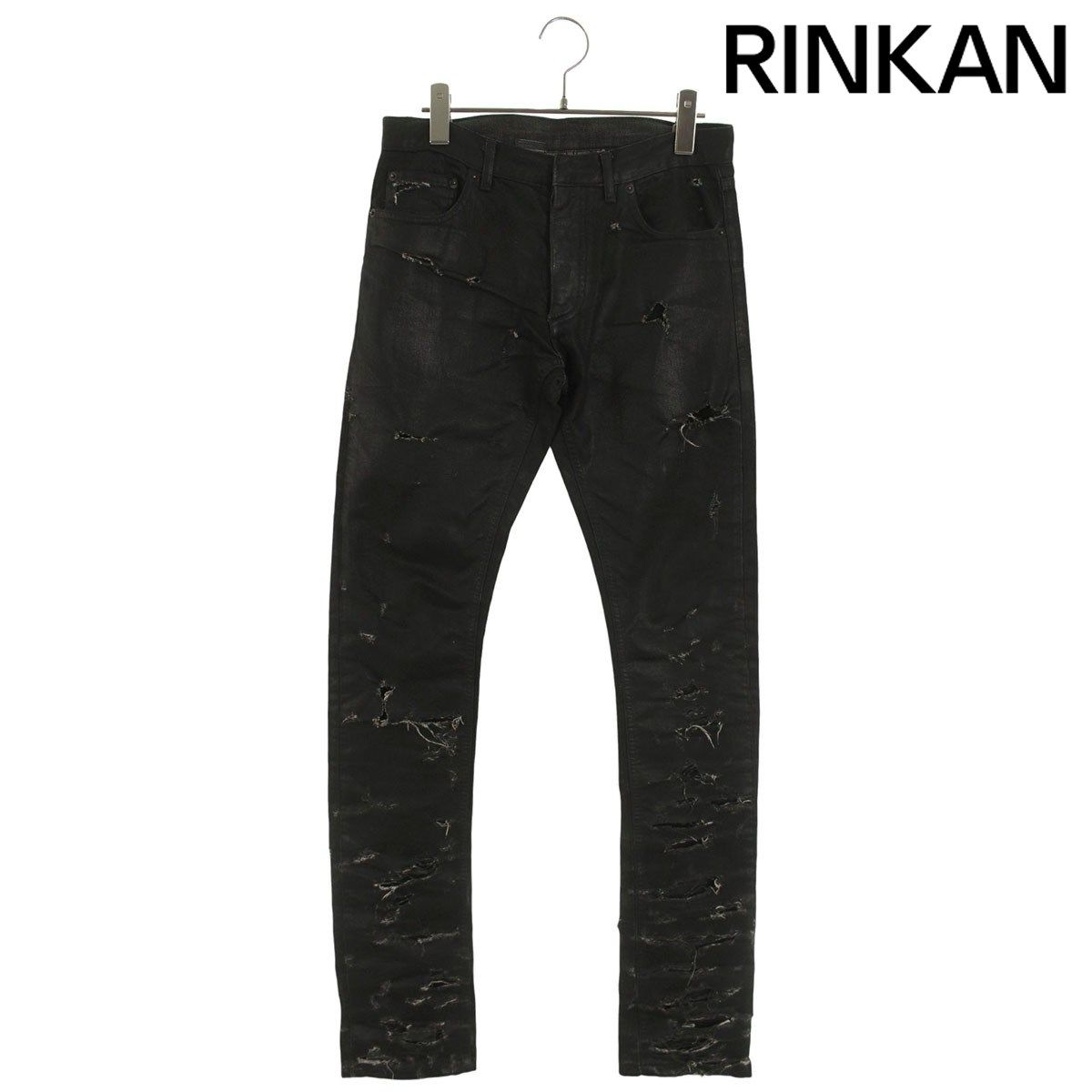 ディオールオム 04 SS デストロイコーティングスキニーデニムパンツ メンズ 28