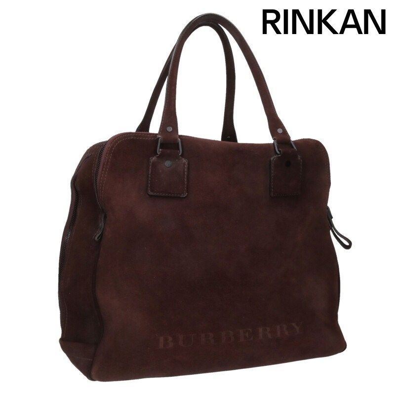 バーバリー ロゴエンボススエードハンドバッグ メンズ