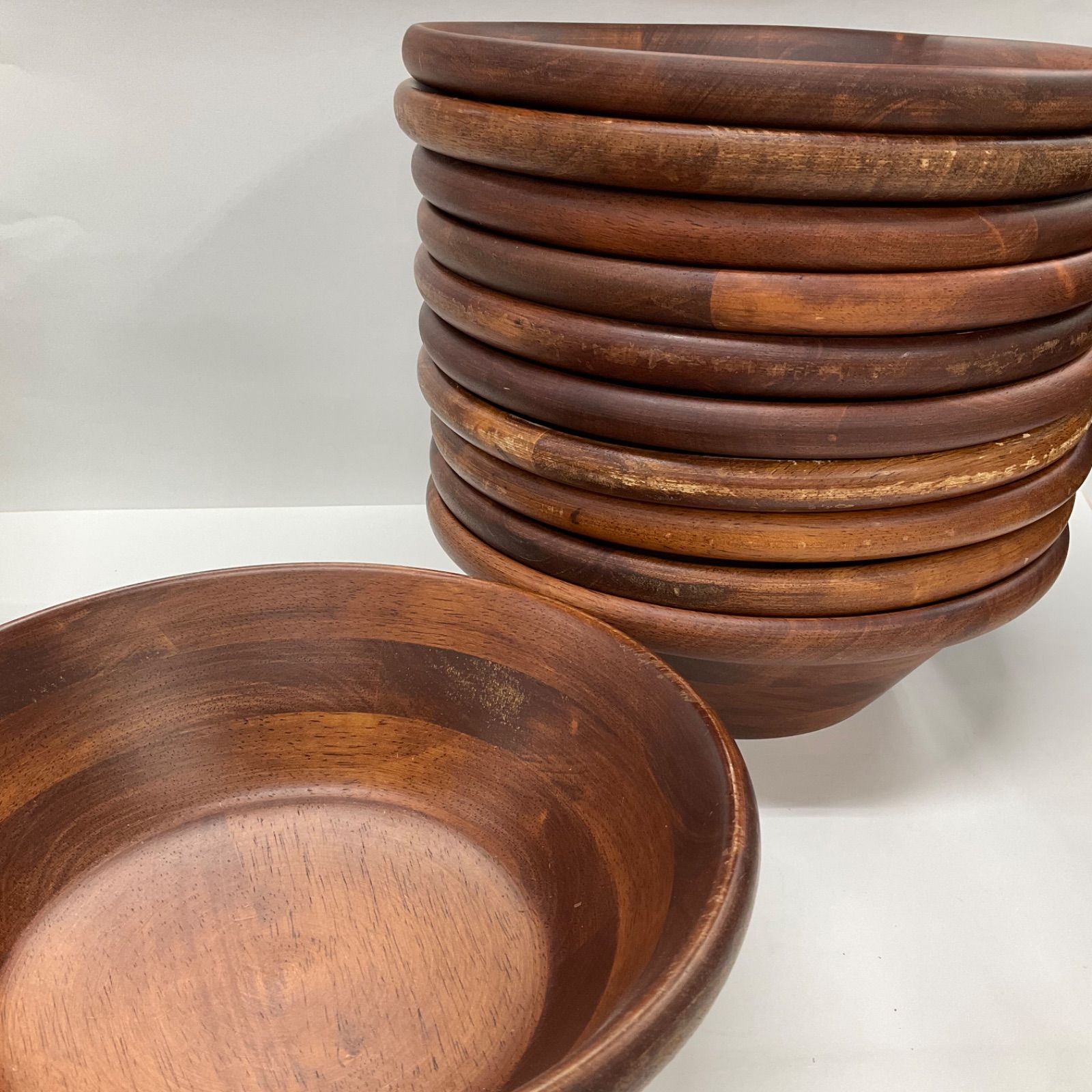 ウッドボウル 25 cm 木製 丸皿 プレート マルチ ボール ナチュラル ブラウン 野菜 サラダ 洋食器 レストラン カフェ ランチ 業務用