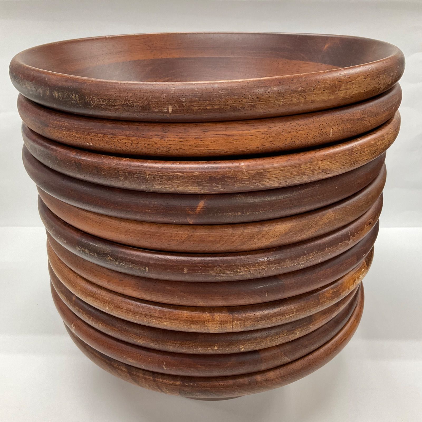 ウッドボウル 25 cm 木製 丸皿 プレート マルチ ボール ナチュラル ブラウン 野菜 サラダ 洋食器 レストラン カフェ ランチ 業務用