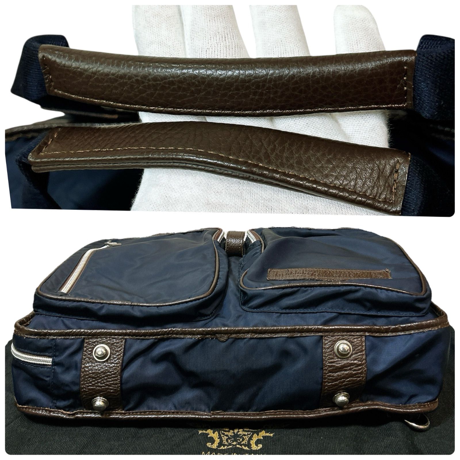 オロビアンコ ネイビー 紺色 3way ブリーフケース ビジネスバッグ 仕事