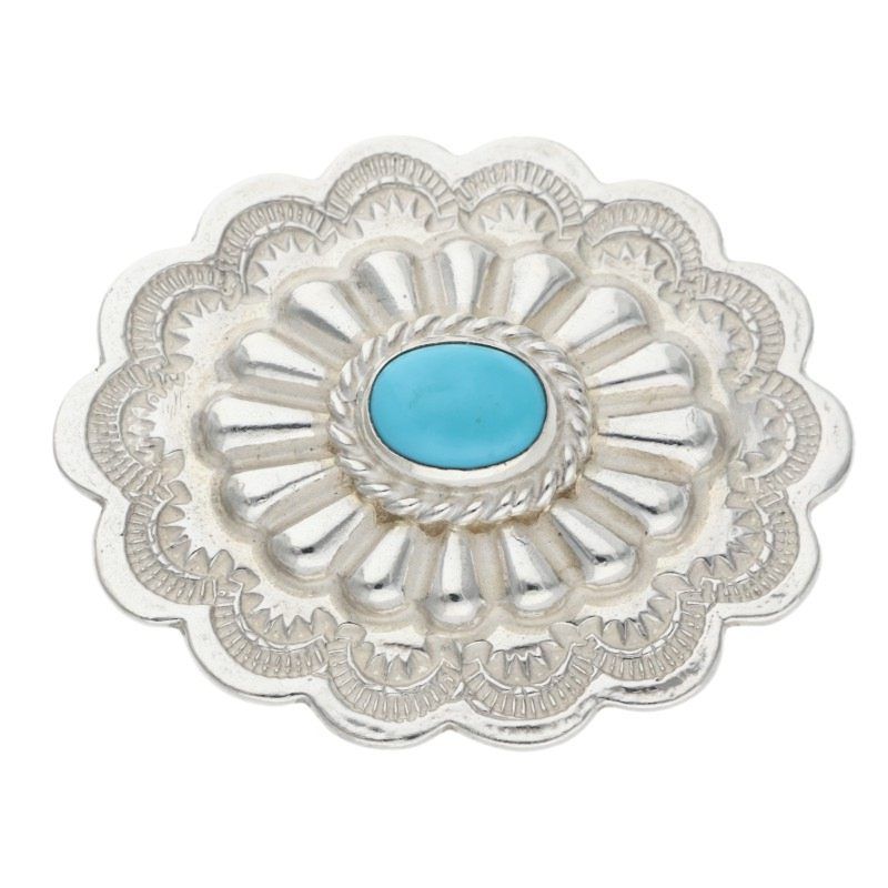 ゴローズ GC 03 銀縄ターコイズ付きフラワー コンチョ メンズ