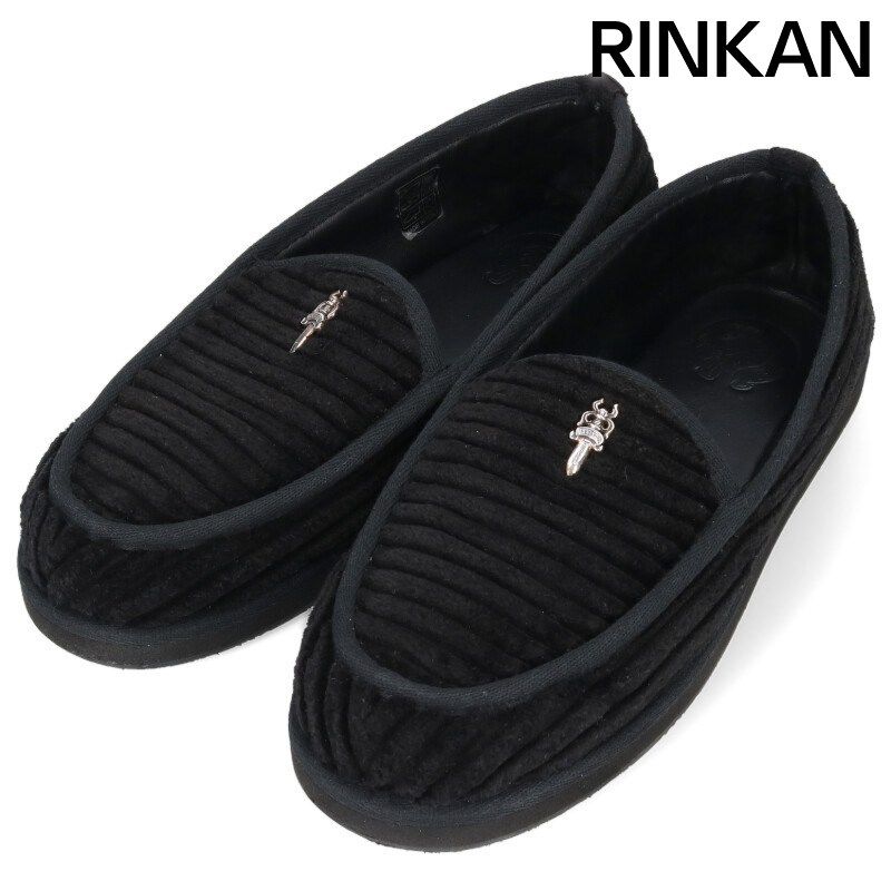 クロムハーツ SLIPPER コーデュロイダガー装飾スリッポンルームシューズ メンズ 42