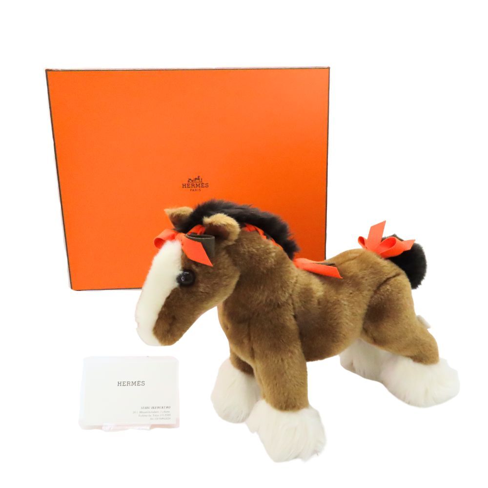 新品未使用　HERMES エルメス　ぬいぐるみ　PPM 中古】HERMES エルメス ぬいぐるみ Hermy エルミー PPM ブラウン