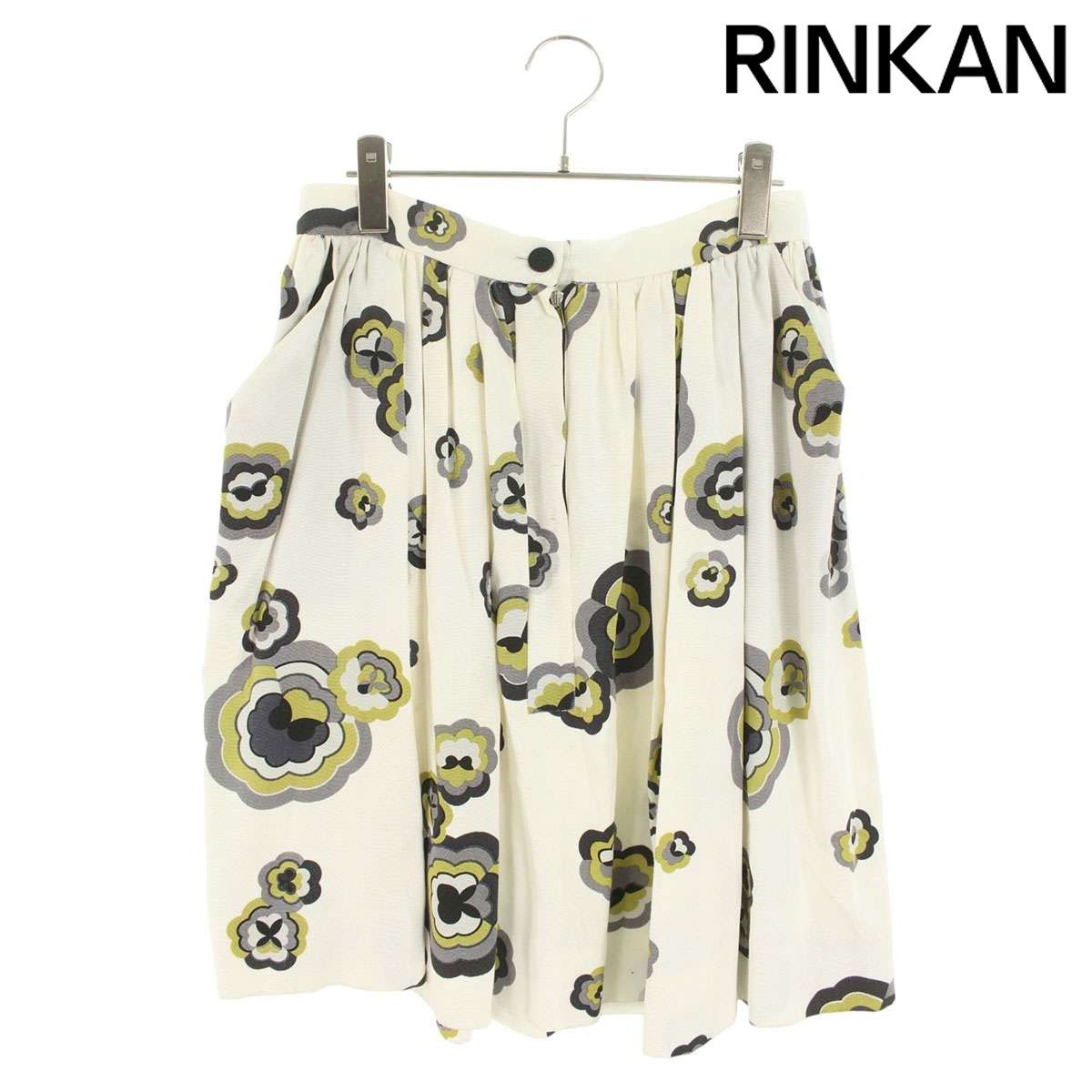 ミュウミュウ MG562 フラワー総柄ミニスカート レディース 40 - メルカリ