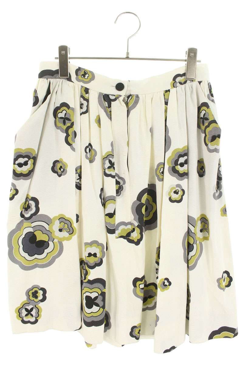 ミュウミュウ MG562 フラワー総柄ミニスカート レディース 40 - メルカリ