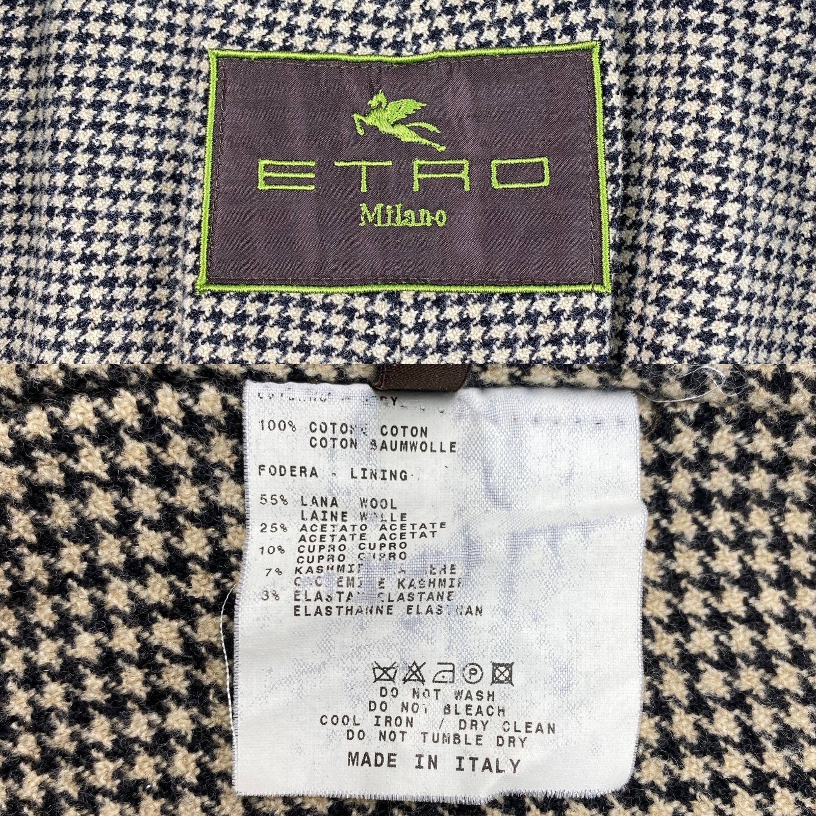 ETRO トレンチコート カシミヤ混ライナー ダブルブレスト 2XL ダーク