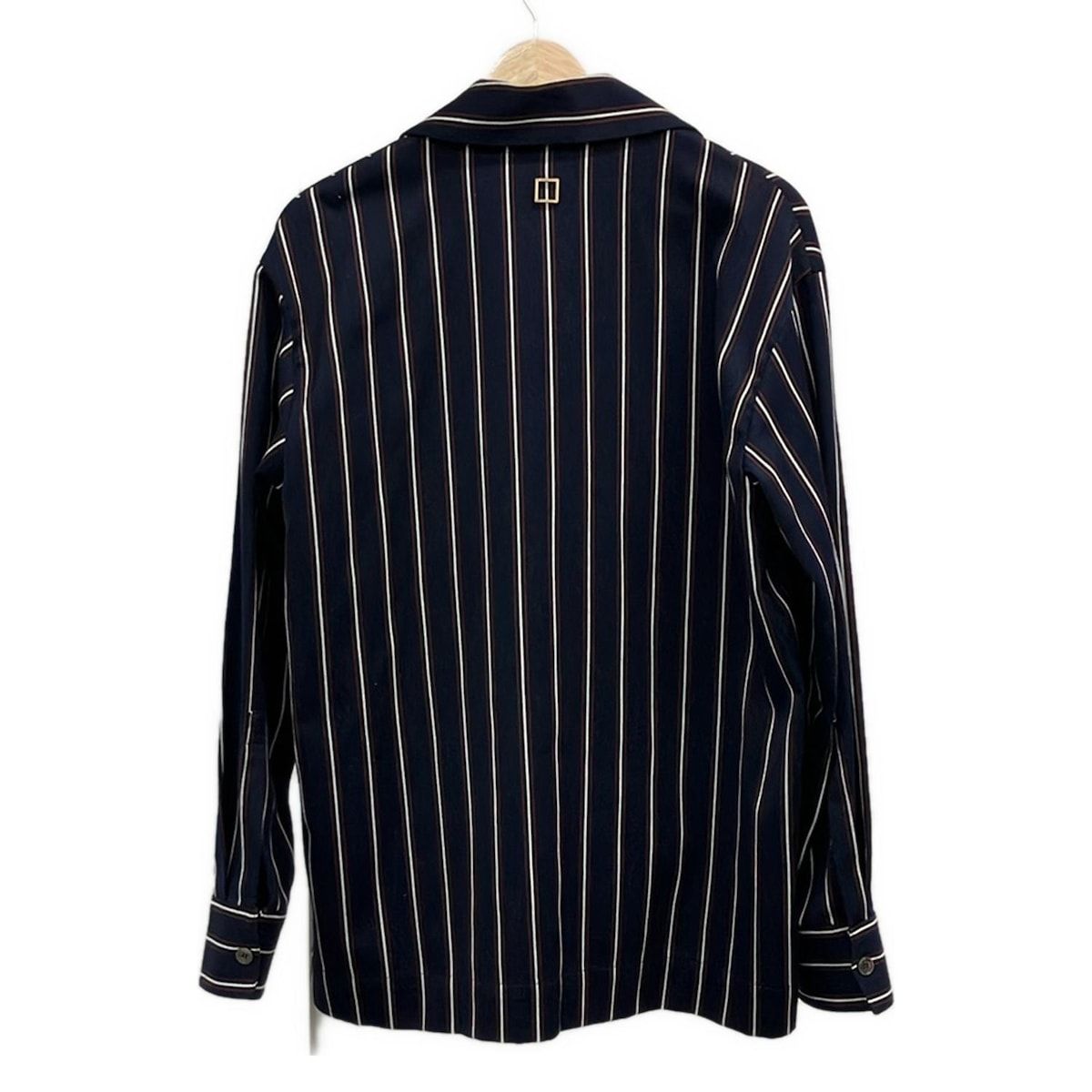 ウーヨンミ ジャケット サイズ44 L メンズ - ダークネイビー×白×マルチ 長袖 ストライプ 春 秋