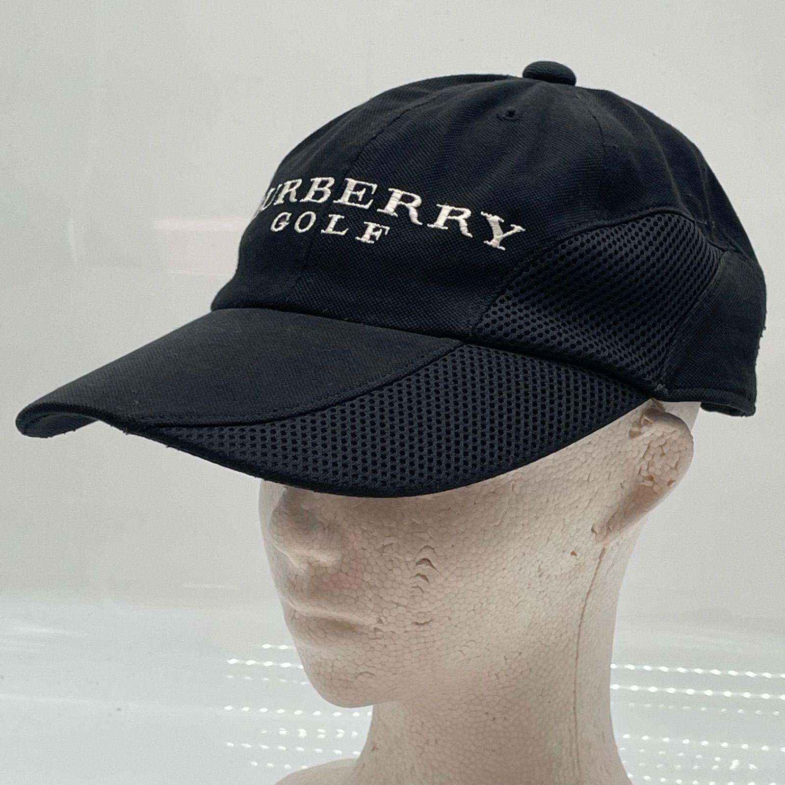 KO3615□BURBERRY GOLF バーバリー ゴルフ キャップ ブラック 56.5