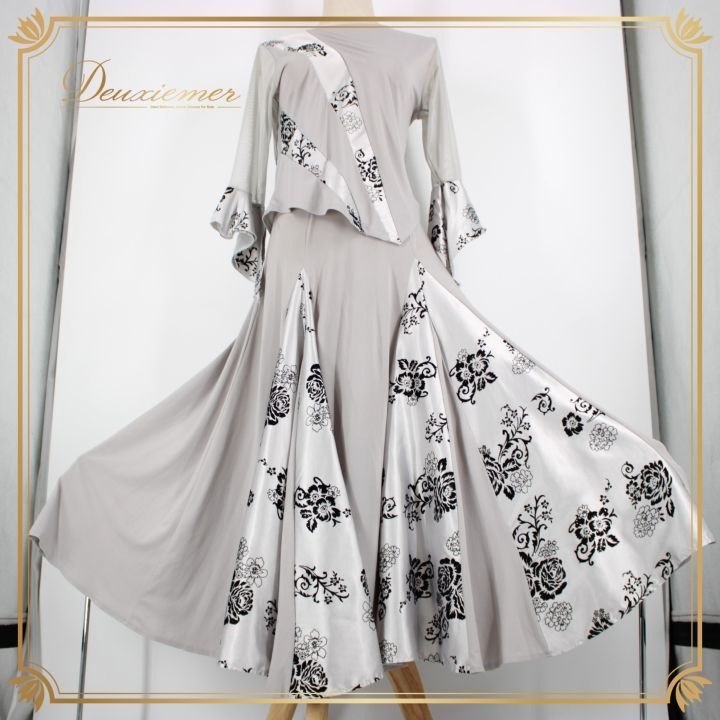 【美品 社交ダンス衣装】上下セット レッスンウェア パーティー ICHIOKU 社交ダンス 衣装 スタンダード 上下セット ツーピース レッスンウェア