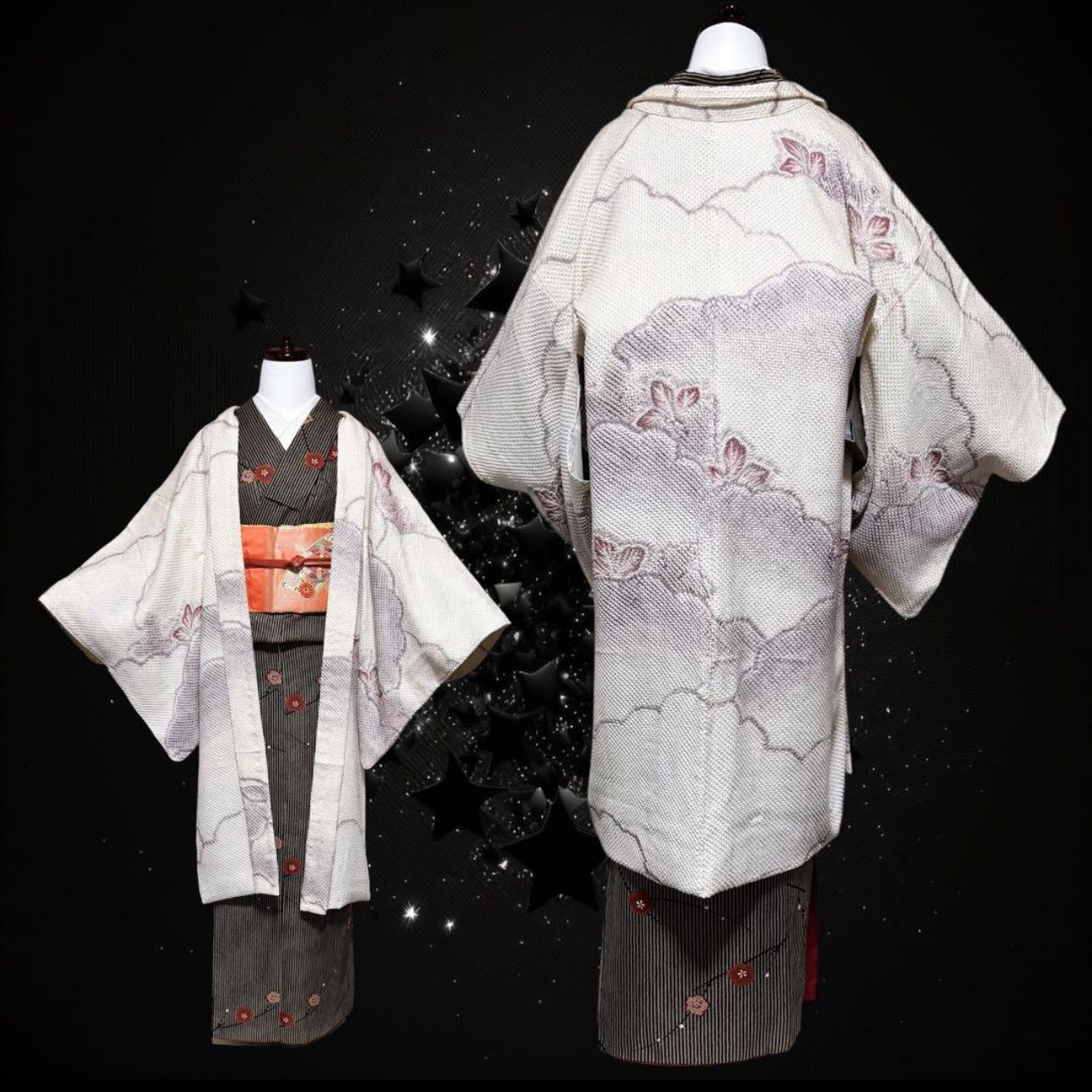 未使用近い 美品 袷 正絹 総絞り 長羽織 身丈106 裄丈69 - メルカリ